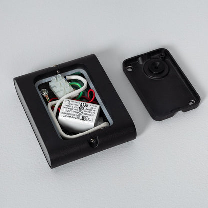 Aplique de Pared Exterior LED 6W Iluminación Doble Cara Aluminio Cuadrado Negro Luming