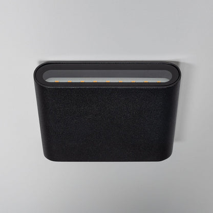 Aplique de Pared Exterior LED 6W Iluminación Doble Cara Aluminio Cuadrado Negro Luming