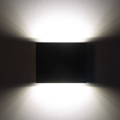 Aplique de Pared Exterior LED 6W CCT Iluminación Doble Cara Aluminio Cuadrado Luming II