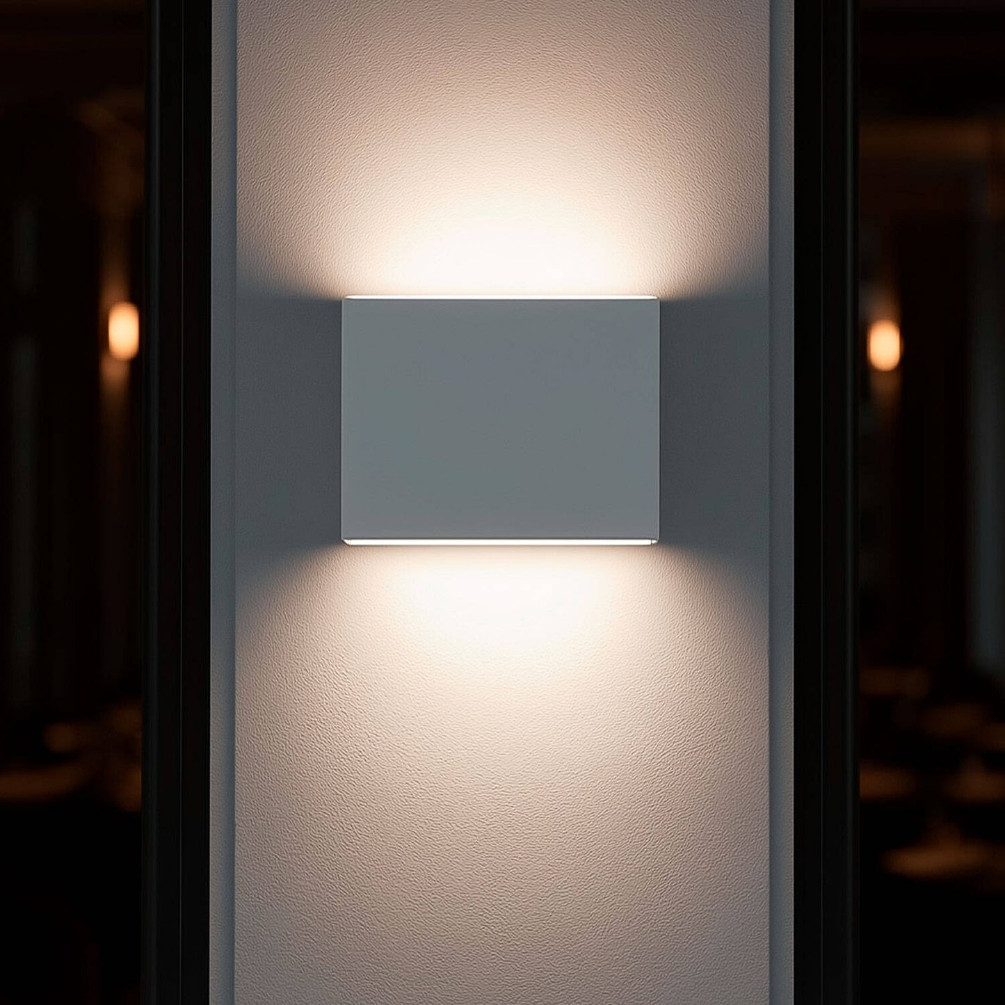Aplique de Pared Exterior LED 6W CCT Iluminación Doble Cara Aluminio Cuadrado Luming II