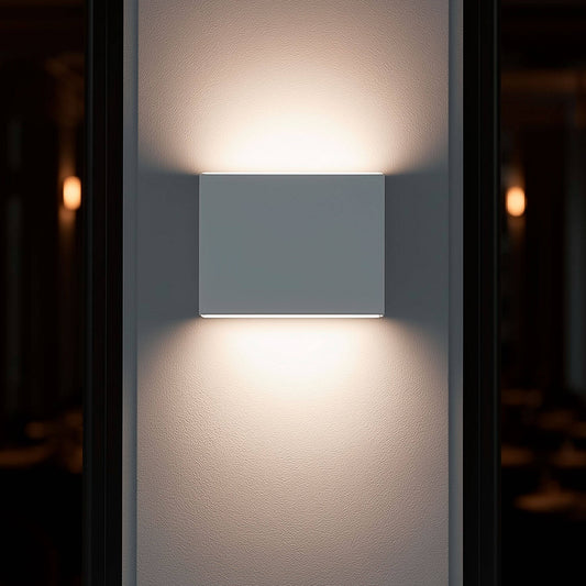 Aplique de Pared Exterior LED 6W CCT Iluminación Doble Cara Aluminio Cuadrado Luming II
