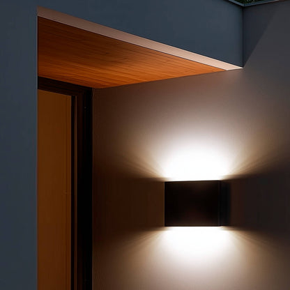 Aplique de Pared Exterior LED 6W CCT Iluminación Doble Cara Aluminio Cuadrado Luming II