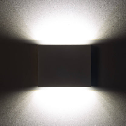 Aplique de Pared Exterior LED 6W CCT Iluminación Doble Cara Aluminio Cuadrado Luming II