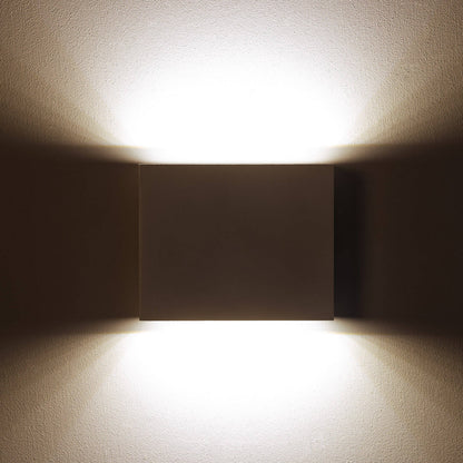 Aplique de Pared Exterior LED 6W CCT Iluminación Doble Cara Aluminio Cuadrado Luming II