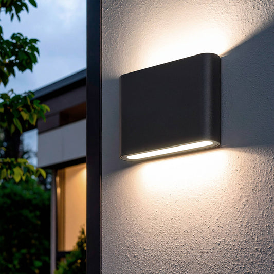 Aplique de Pared Exterior LED 6W CCT Iluminación Doble Cara Aluminio Cuadrado Luming