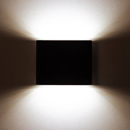 Aplique de Pared Exterior LED 6W CCT Iluminación Doble Cara Aluminio Cuadrado Luming