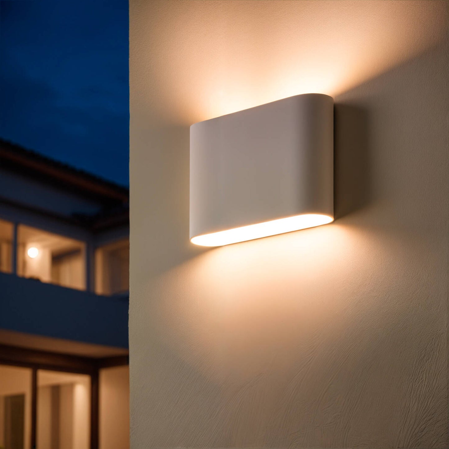 Aplique de Pared Exterior LED 6W CCT Iluminación Doble Cara Aluminio Cuadrado Luming