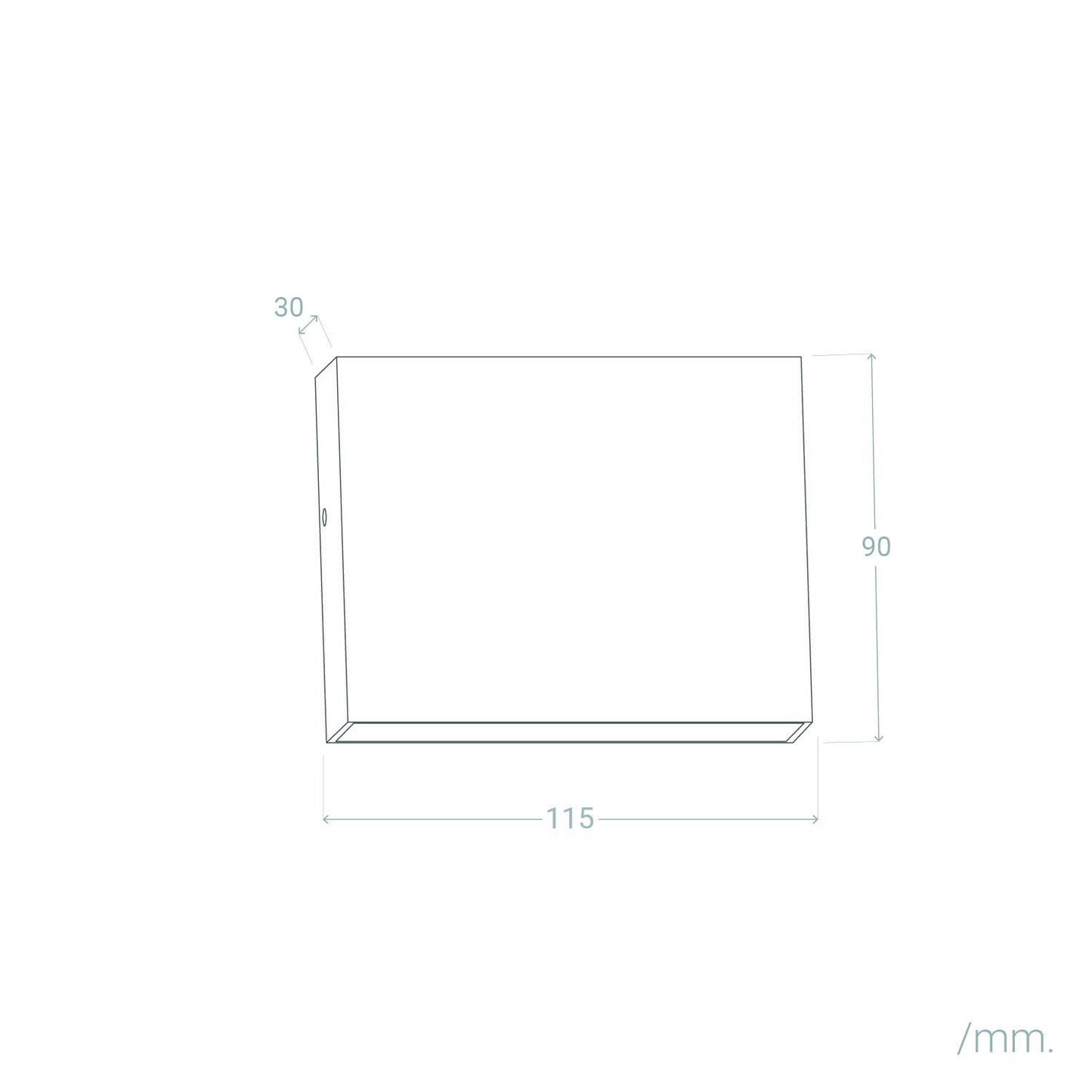 Aplique de Pared Exterior LED 6W CCT Iluminación Doble Cara Aluminio Cuadrado Luming