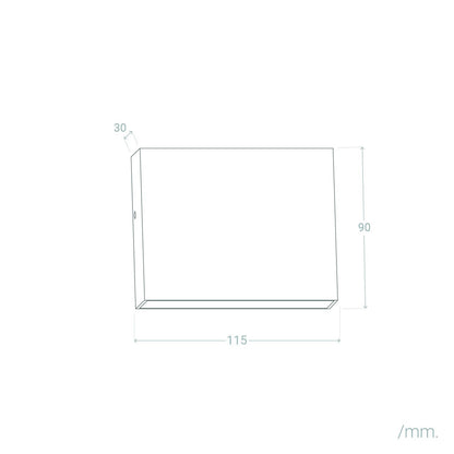 Aplique de Pared Exterior LED 6W CCT Iluminación Doble Cara Aluminio Cuadrado Luming