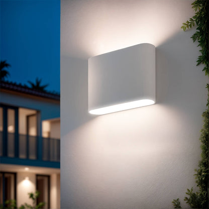 Aplique de Pared Exterior LED 6W CCT Iluminación Doble Cara Aluminio Cuadrado Luming