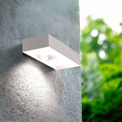 Aplique de Pared Exterior LED 6W con Sensor de Movimiento PIR Karl Solar Blanco