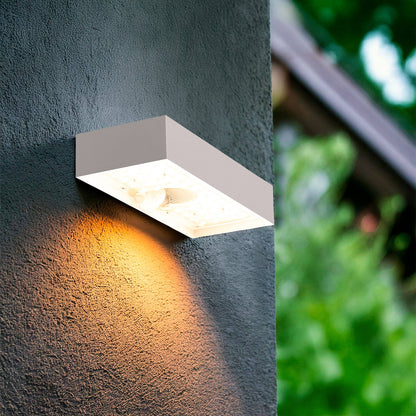 Aplique de Pared Exterior LED 6W con Sensor de Movimiento PIR Karl Solar Blanco