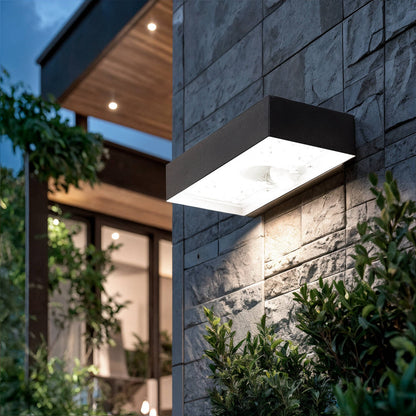 Aplique de Pared Exterior LED 6W con Sensor de Movimiento PIR Karl Solar Negro