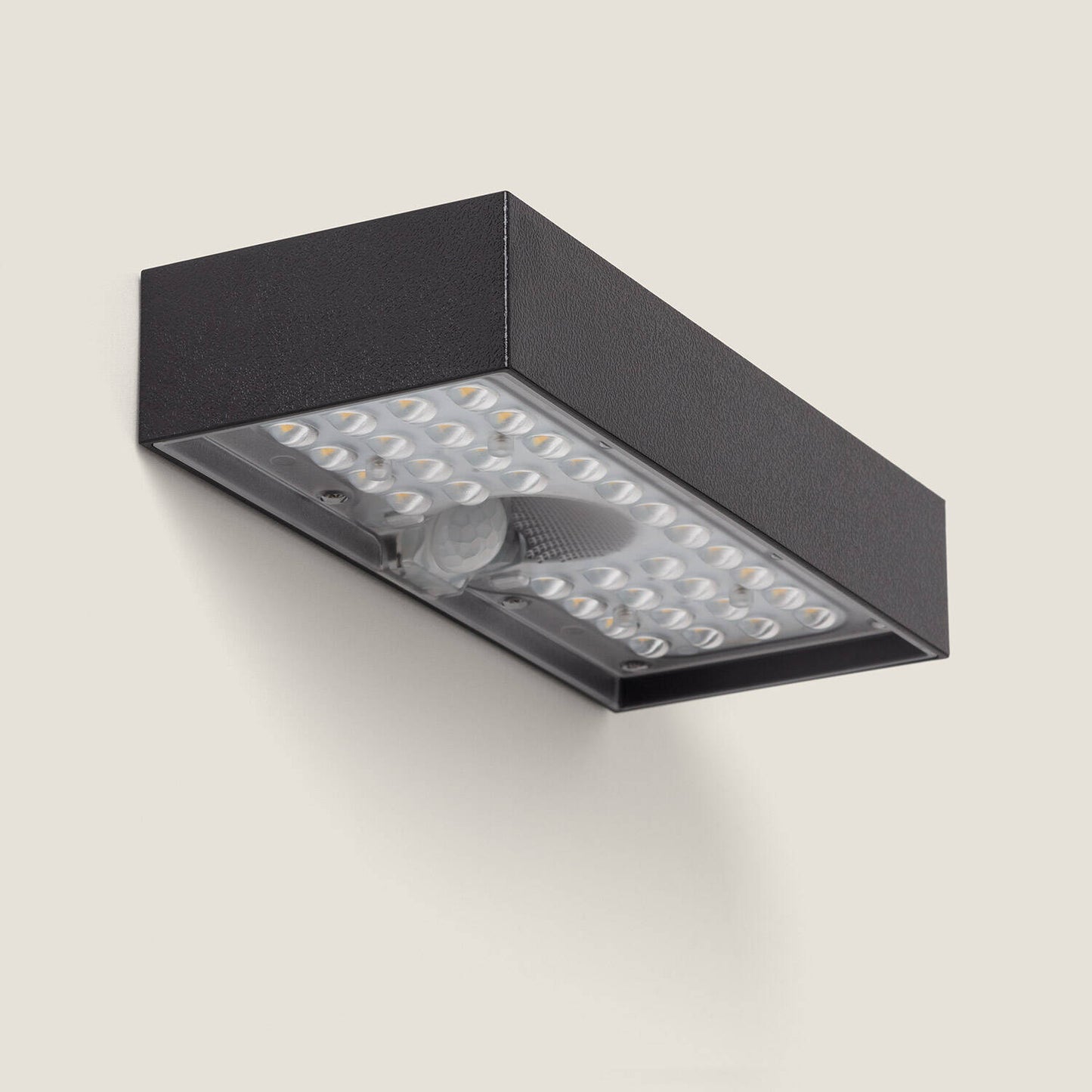 Aplique de Pared Exterior LED 6W con Sensor de Movimiento PIR Karl Solar Negro