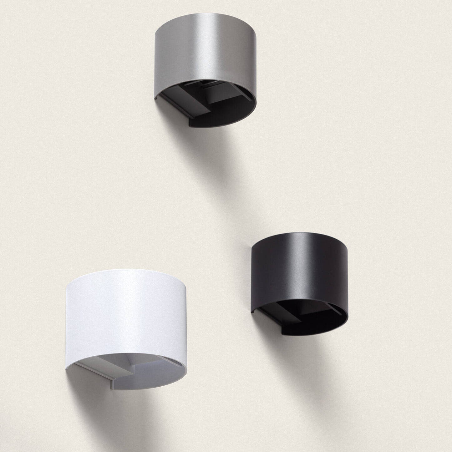 Aplique de Pared Exterior LED Regulable 6W Iluminación Doble Cara Eros Curvy