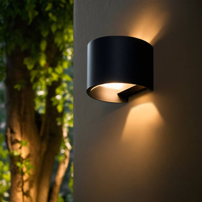 Aplique de Pared Exterior LED Regulable 6W Iluminación Doble Cara Eros Curvy