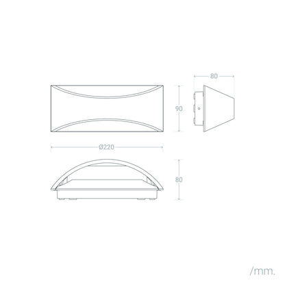 Aplique de Pared Exterior LED 7W Aluminio Iluminación Doble Cara CCT Seleccionable Gedved