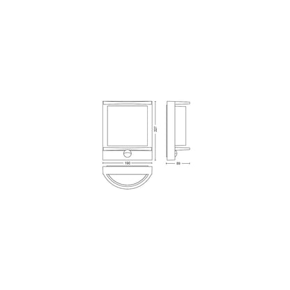 Aplique de Pared Exterior LED con Sensor Movimiento 12W PHILIPS Samondra