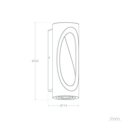 Aplique de Pared Exterior LED Regulable 12W Cemento Large Brinvo