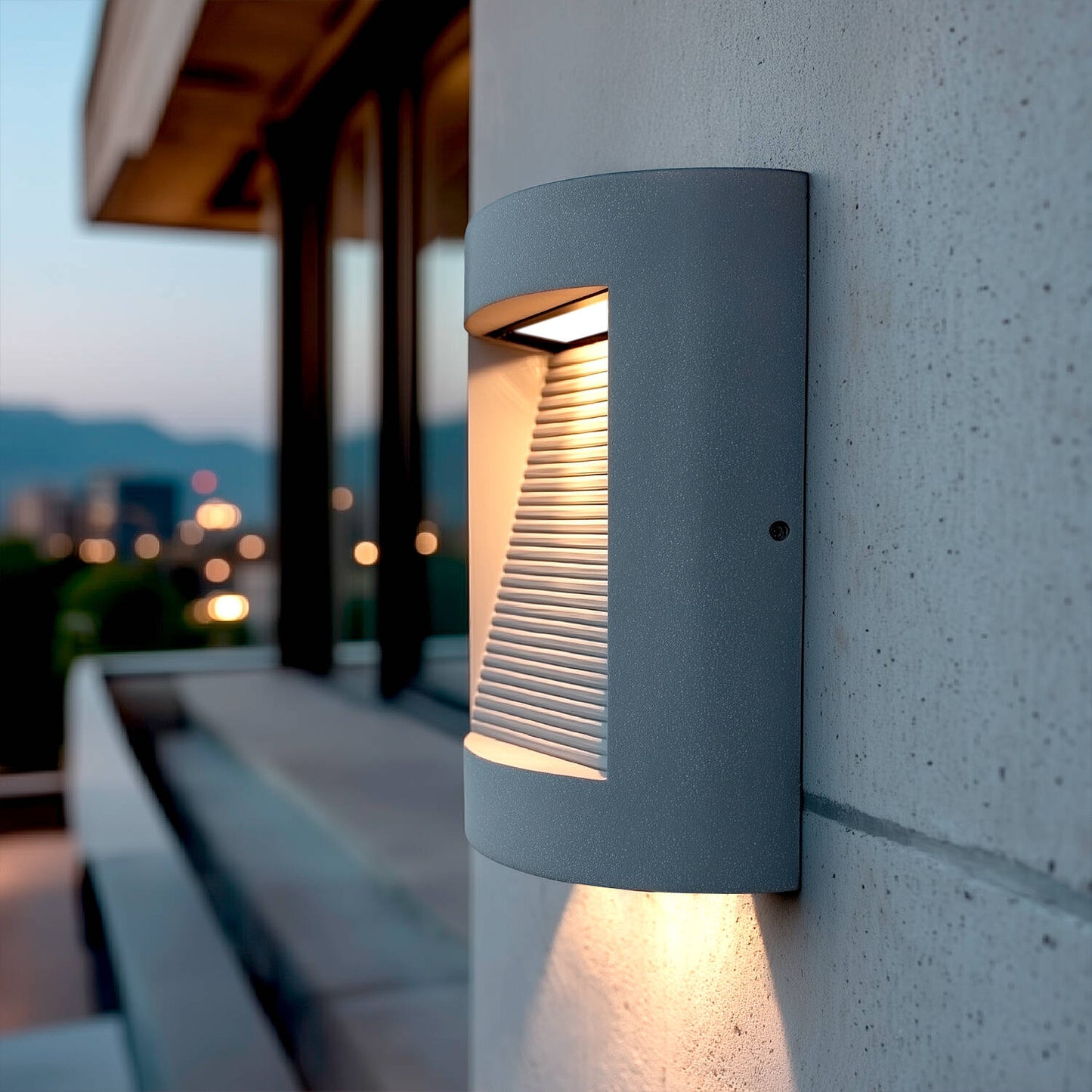 Aplique de Pared Exterior LED Regulable 16W Cemento Zalix