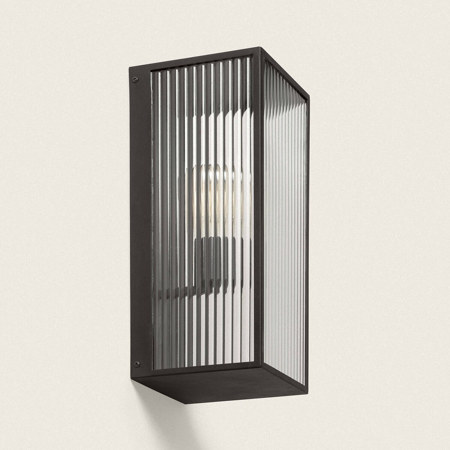Aplique de Pared Exterior Metal y Cristal Big Taiga