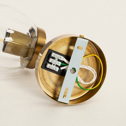 Aplique de Pared Exterior Metal y Cristal Driyah