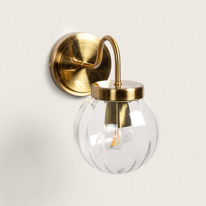 Aplique de Pared Exterior Metal y Cristal Driyah