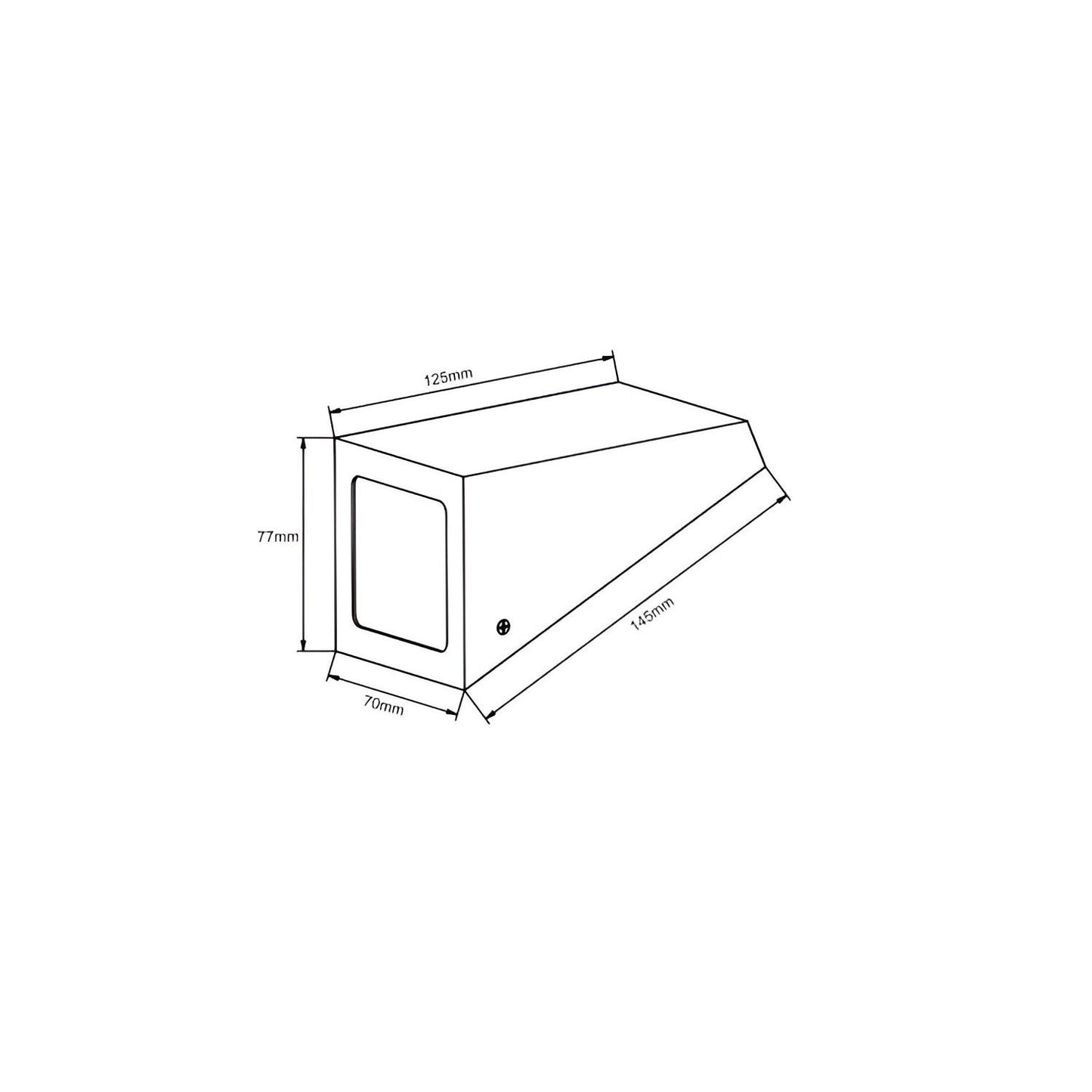 Aplique de Pared Exterior Metal y Cristal Ruzafa
