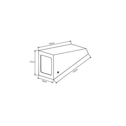 Aplique de Pared Exterior Metal y Cristal Ruzafa