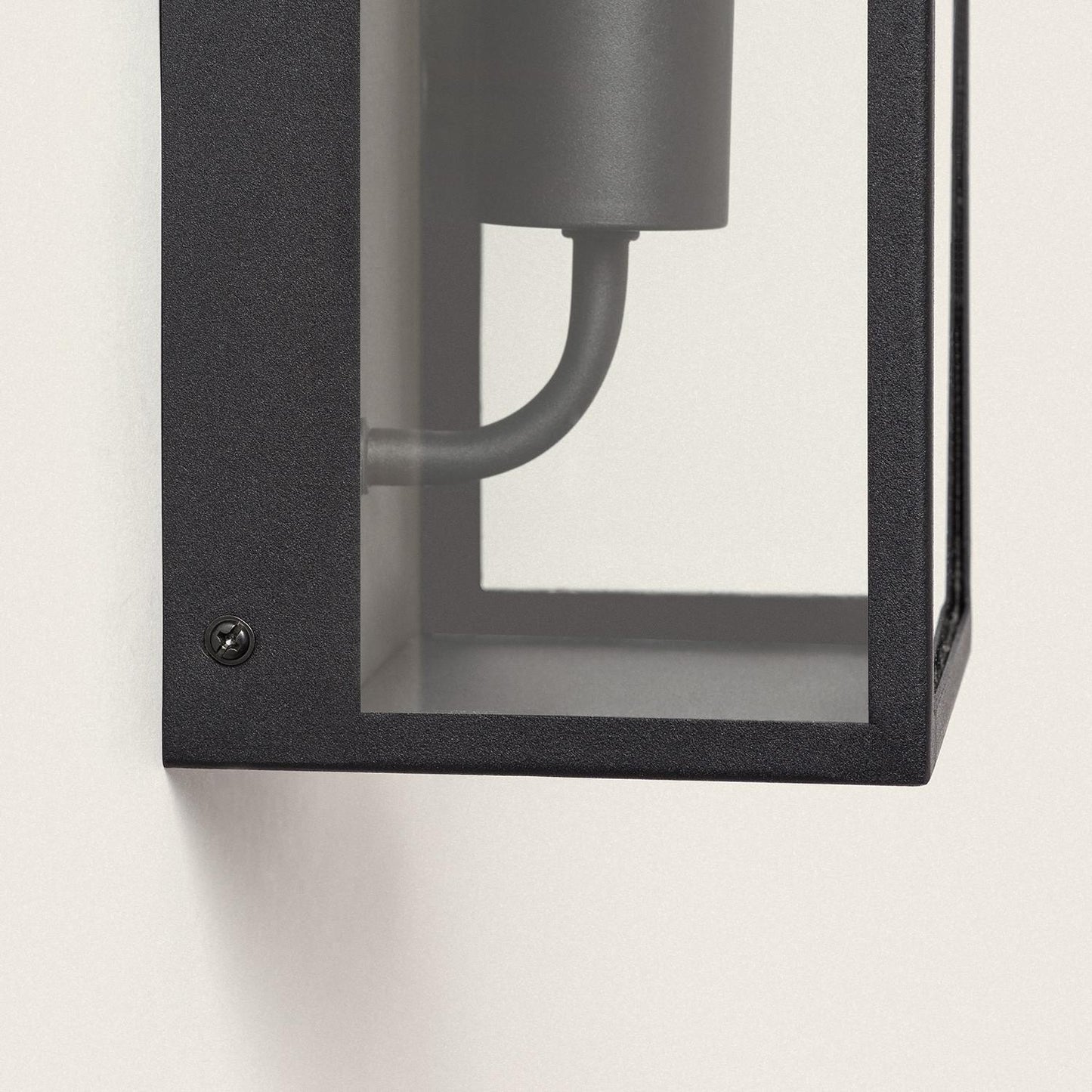 Aplique de Pared Exterior Metal y Cristal Zeila