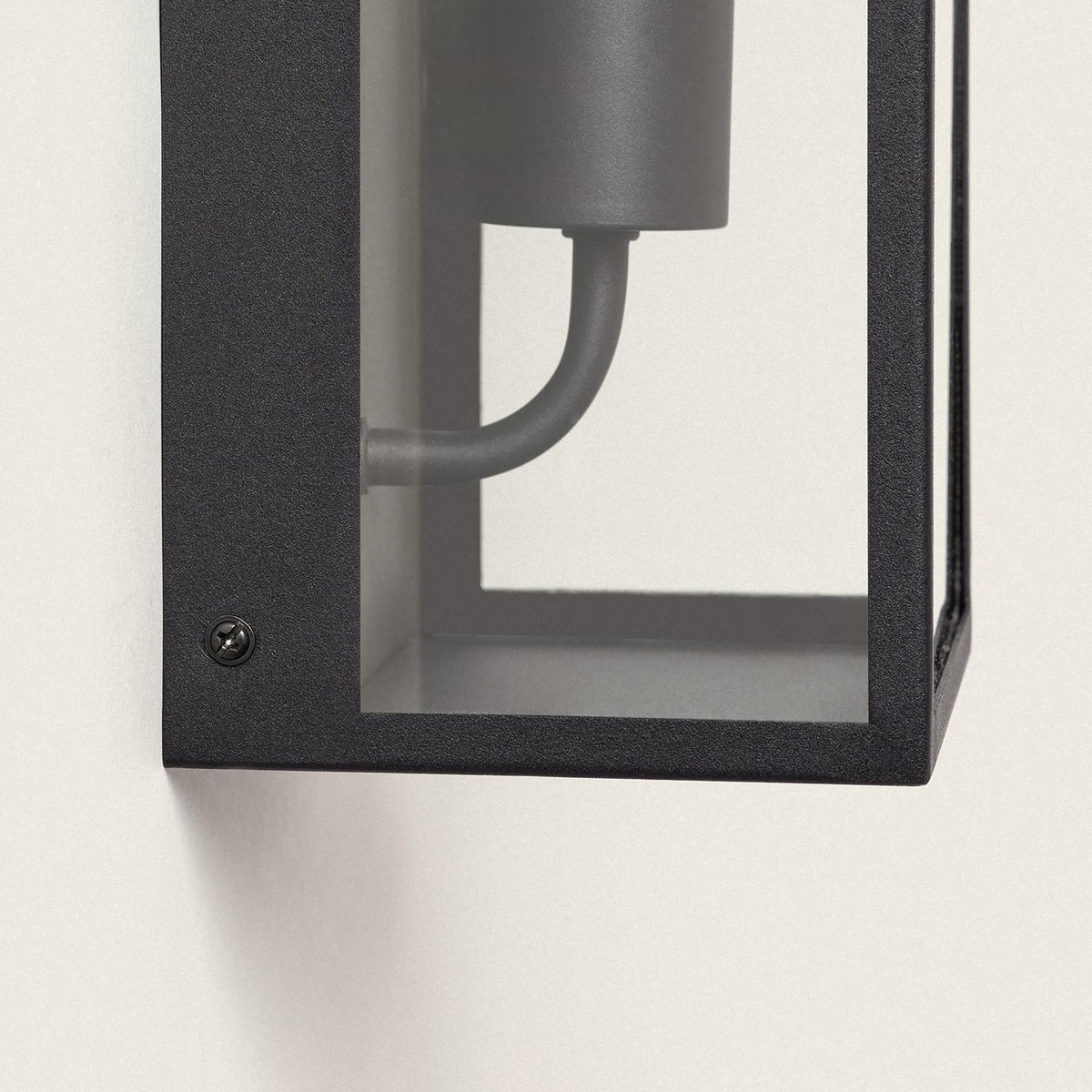 Aplique de Pared Exterior Metal y Cristal Zeila
