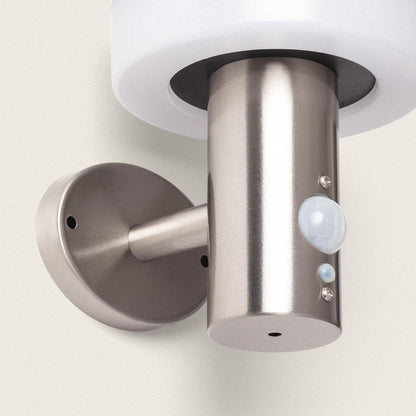 Aplique de Pared Exterior Solar LED 1,5W Acero Inoxidable con Sensor de Movimiento Ashier