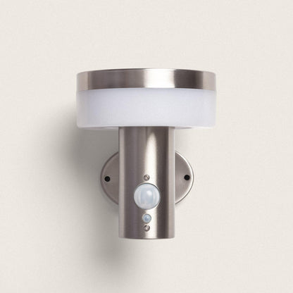 Aplique de Pared Exterior Solar LED 1,5W Acero Inoxidable con Sensor de Movimiento Ashier