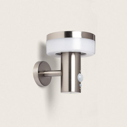 Aplique de Pared Exterior Solar LED 1,5W Acero Inoxidable con Sensor de Movimiento Ashier