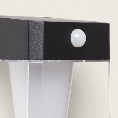 Aplique de Pared Exterior Solar LED 1,5W Aluminio con Sensor de Movimiento Efren Square