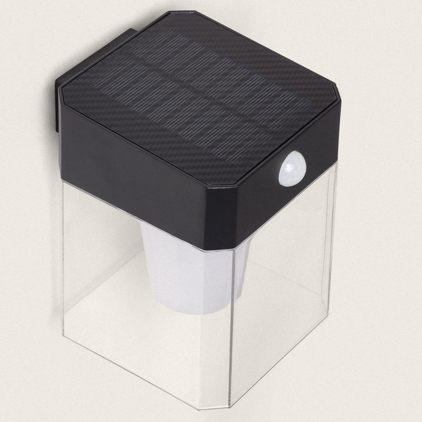 Aplique de Pared Exterior Solar LED 1,5W Aluminio con Sensor de Movimiento Efren Square