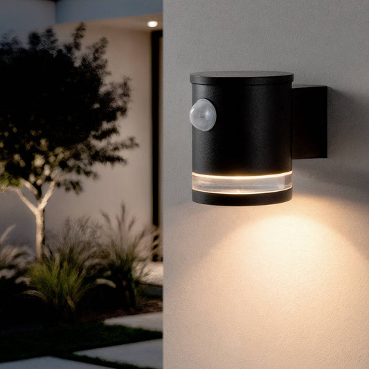 Aplique de Pared Exterior Solar LED Aluminio con Sensor de Movimiento Mini Draco