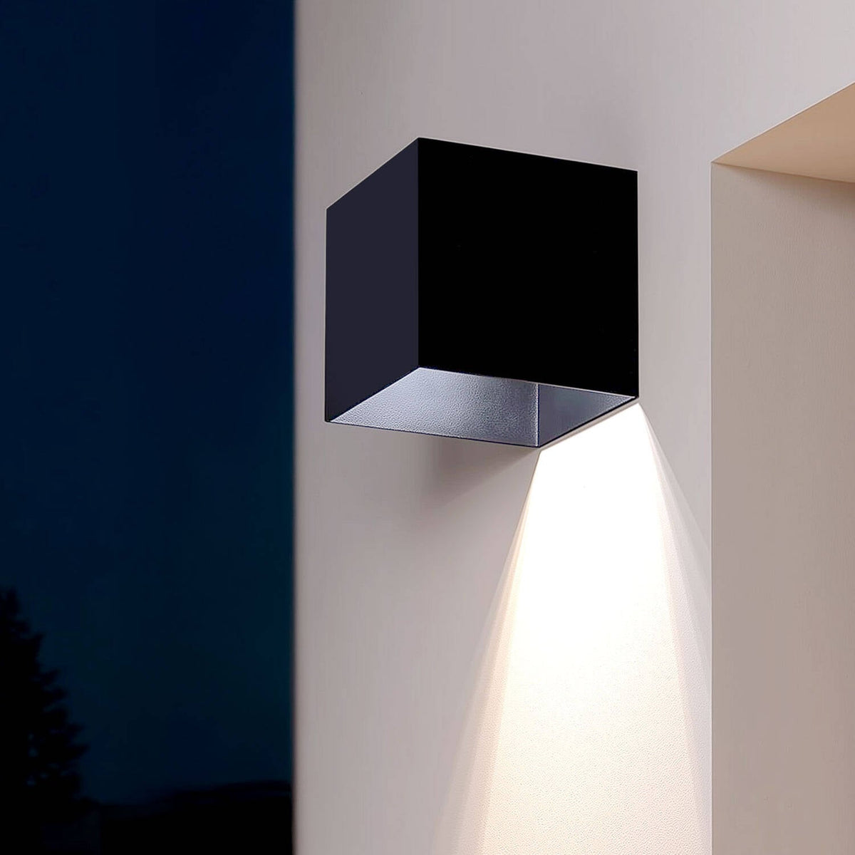 Aplique de Pared Exterior Solar LED 2W Aluminio con Detector de Movimiento Radar Eros