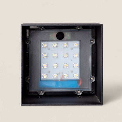 Aplique de Pared Exterior Solar LED 2W Aluminio con Detector de Movimiento Radar Eros