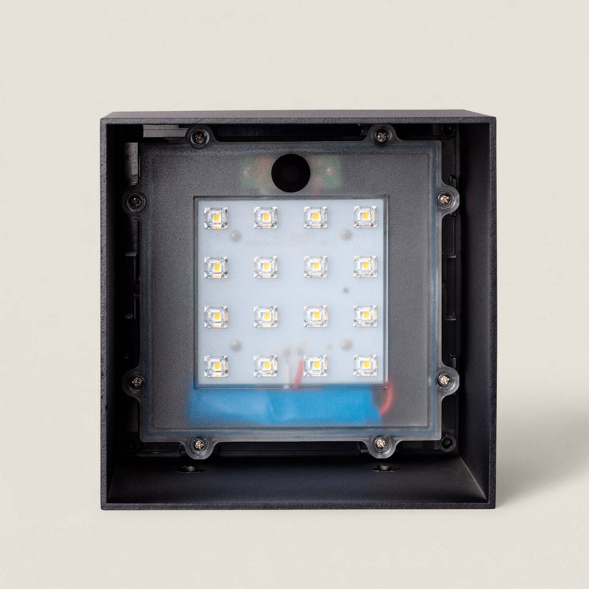 Aplique de Pared Exterior Solar LED 2W Aluminio con Detector de Movimiento Radar Eros