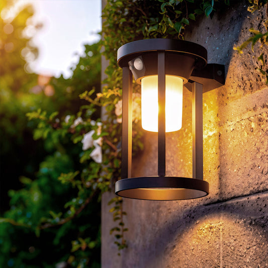 Aplique de Pared Exterior Solar LED 2W Aluminio con Sensor de Movimiento Eneko