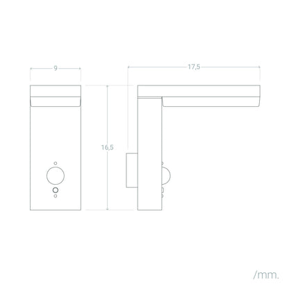 Aplique de Pared Exterior Solar LED 2W Aluminio con Sensor de Movimiento Goran