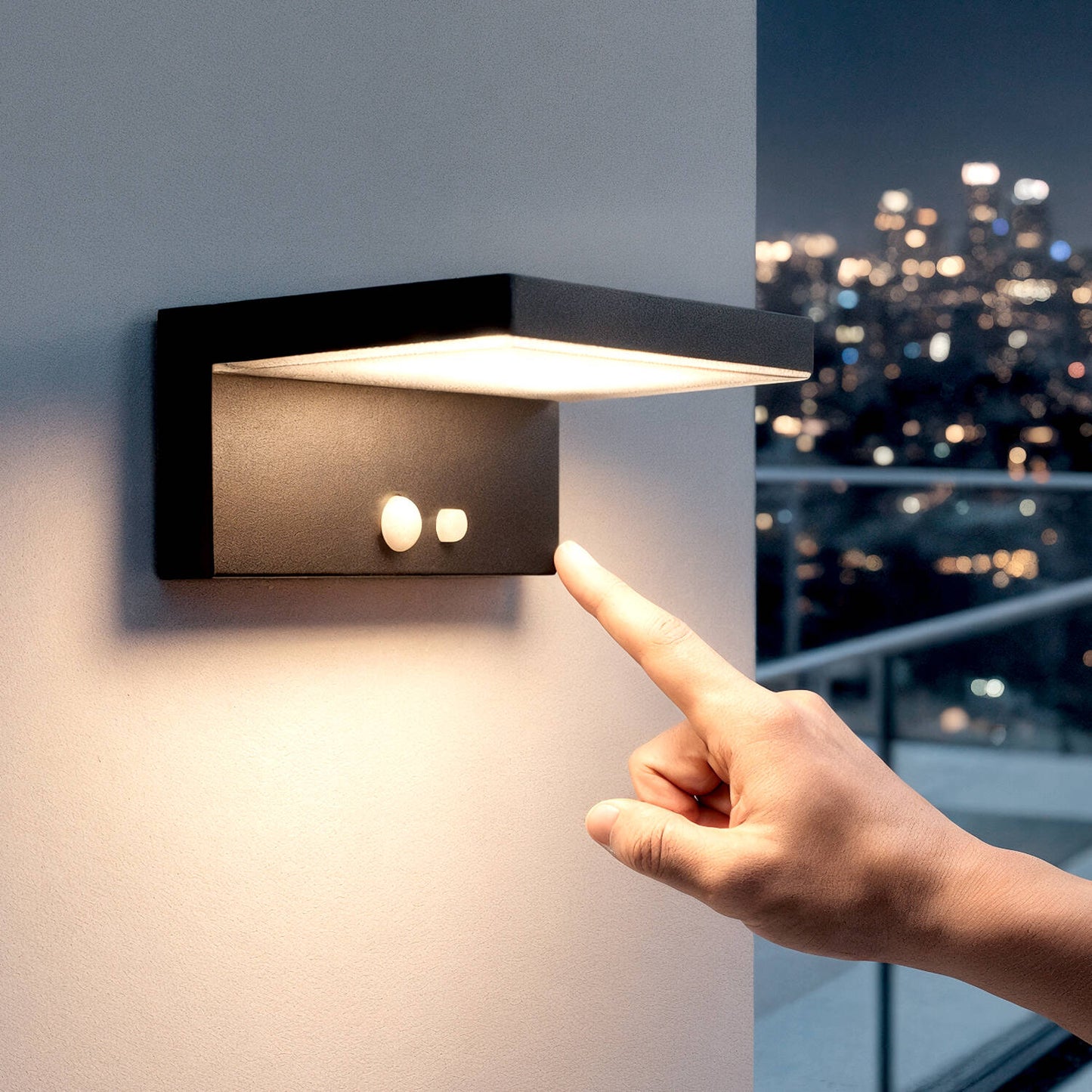Aplique de Pared Exterior Solar LED 5W Aluminio con Sensor de Movimiento Bran