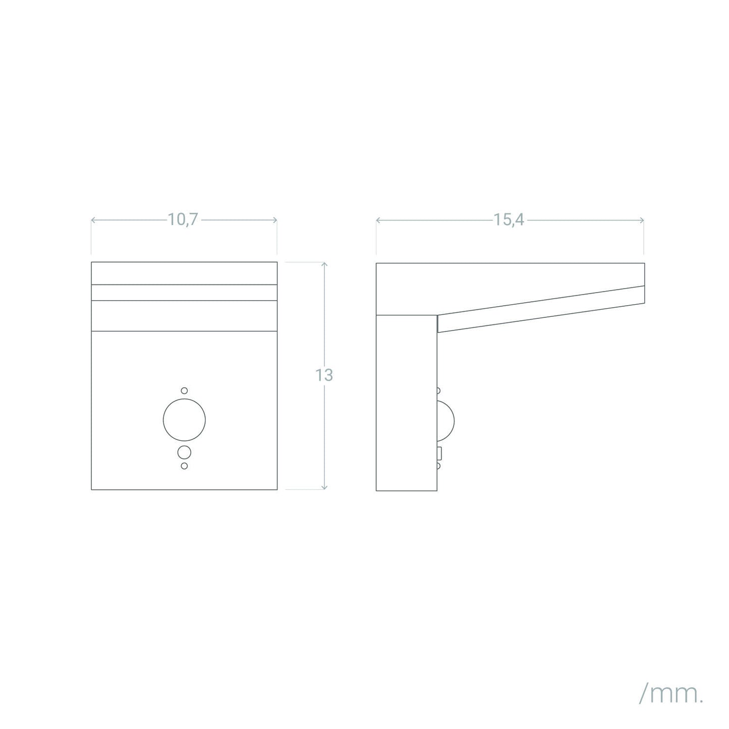 Aplique de Pared Exterior Solar LED 5W Aluminio con Sensor de Movimiento Edwan