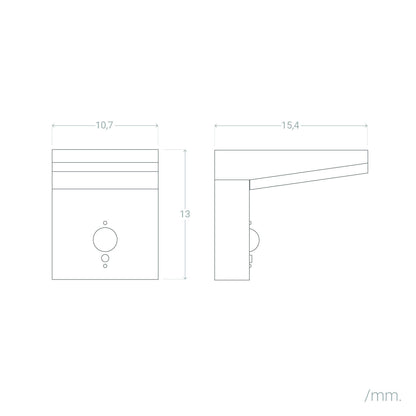 Aplique de Pared Exterior Solar LED 5W Aluminio con Sensor de Movimiento Edwan
