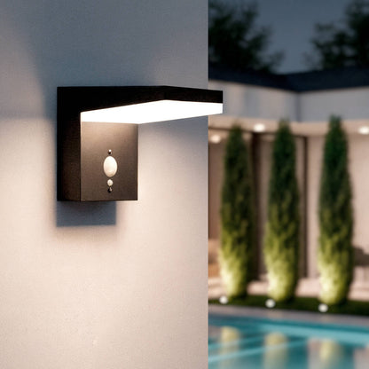 Aplique de Pared Exterior Solar LED 5W Aluminio con Sensor de Movimiento Edwan