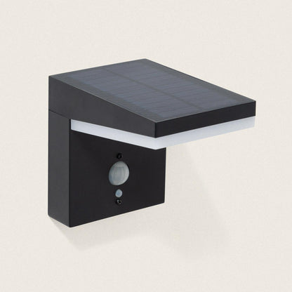 Aplique de Pared Exterior Solar LED 5W Aluminio con Sensor de Movimiento Edwan