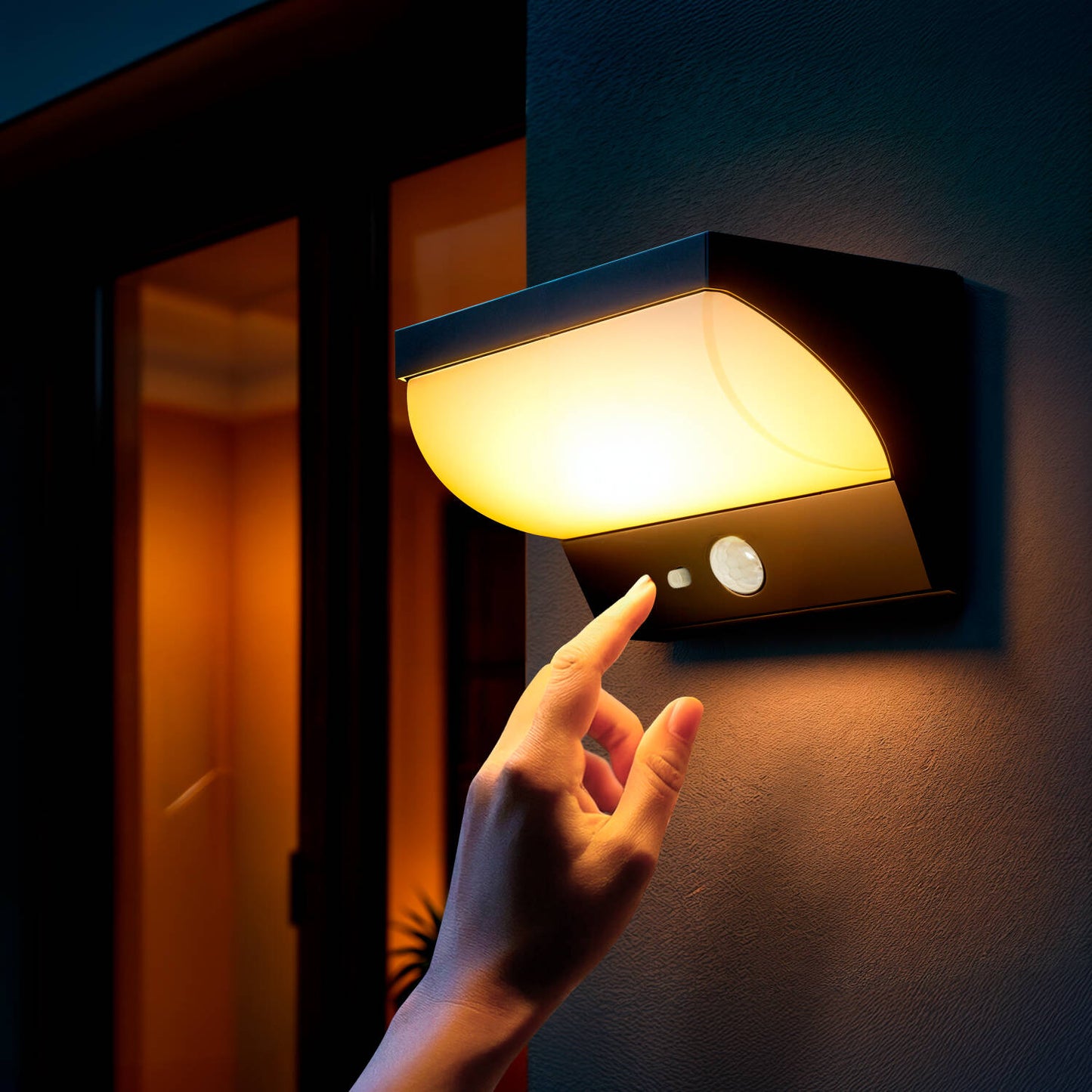 Aplique de Pared Exterior Solar LED 5W Aluminio con Sensor de Movimiento Goran