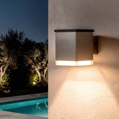 Aplique de Pared Exterior Solar LED de Acero Inoxidable Jafaro
