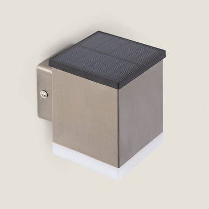 Aplique de Pared Exterior Solar LED de Acero Inoxidable Jafaro